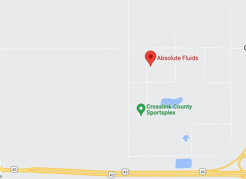Map showing Absolute Fluids at 10617 82 Ave, Clairmont, AB